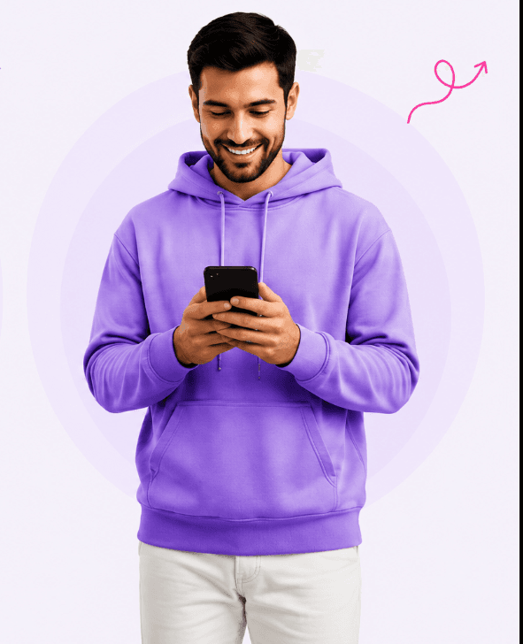 Kryptonix paid ads specialist reviewing campaign performance on a phone